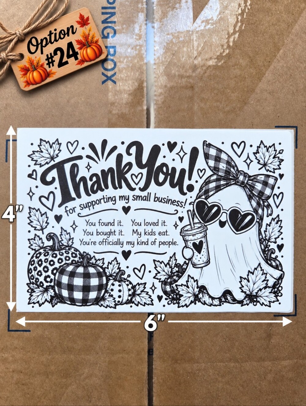 Large 4x6" Thermal Shipping Stickers - Design #24